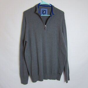 Kangol Sweater Gray 1/4 Zip Collared Golf Business Casual Men's XXL